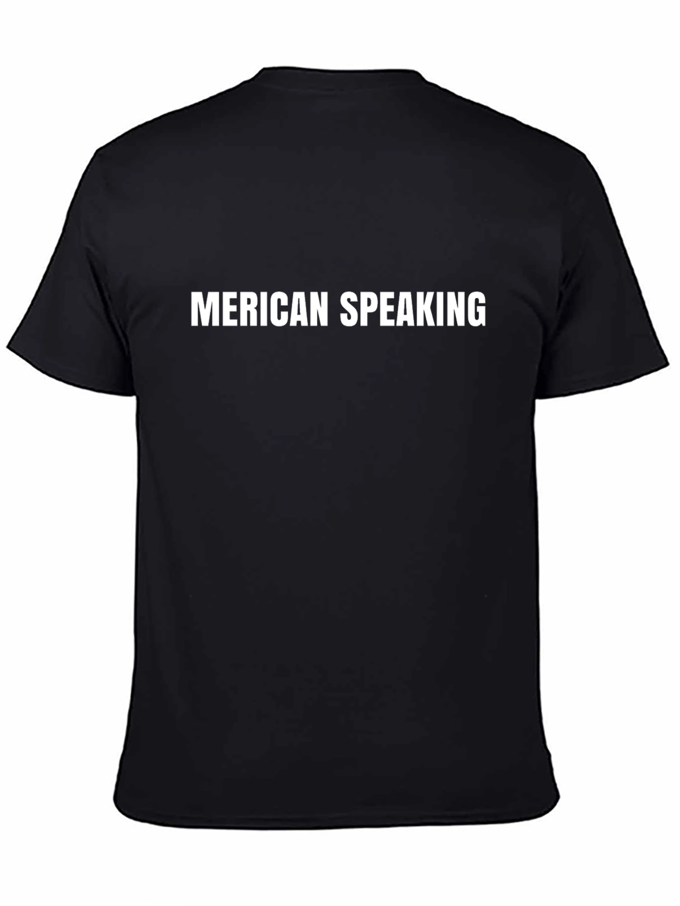 Camiseta Negra: Merican Speaking