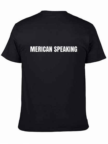 Camiseta Negra: Merican Speaking