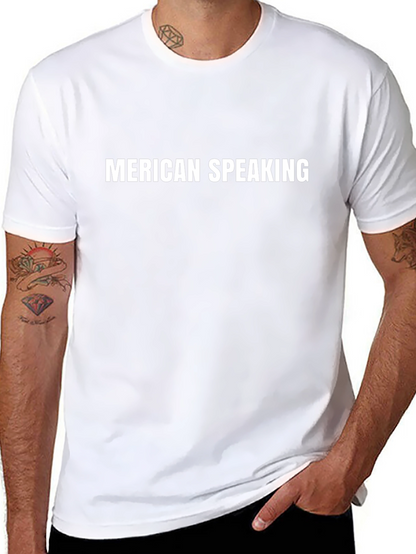 Camiseta Negra: Merican Speaking