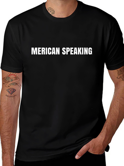 Camiseta Negra: Merican Speaking