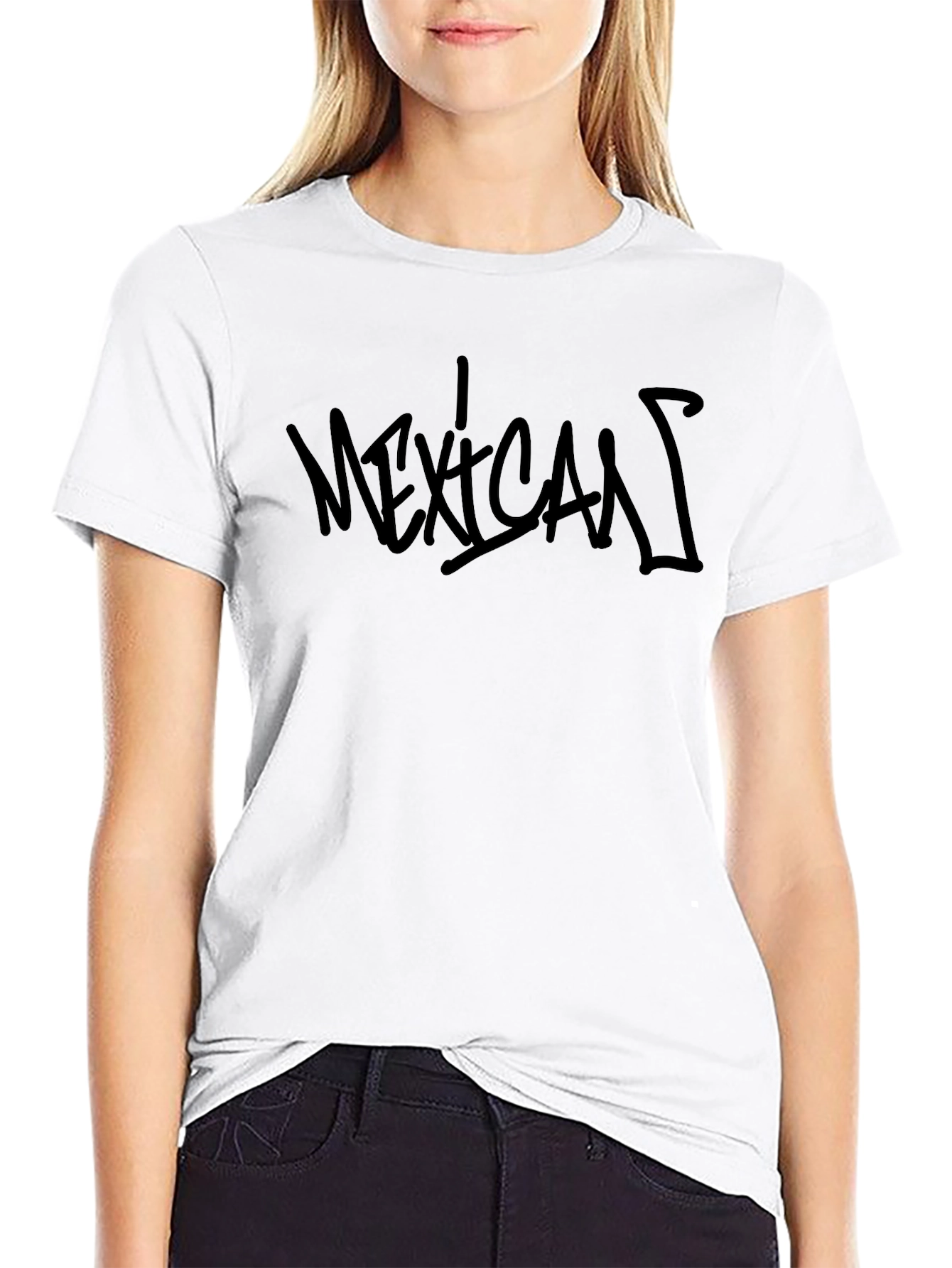 Playera Negra Mexican - Estilo Urbano