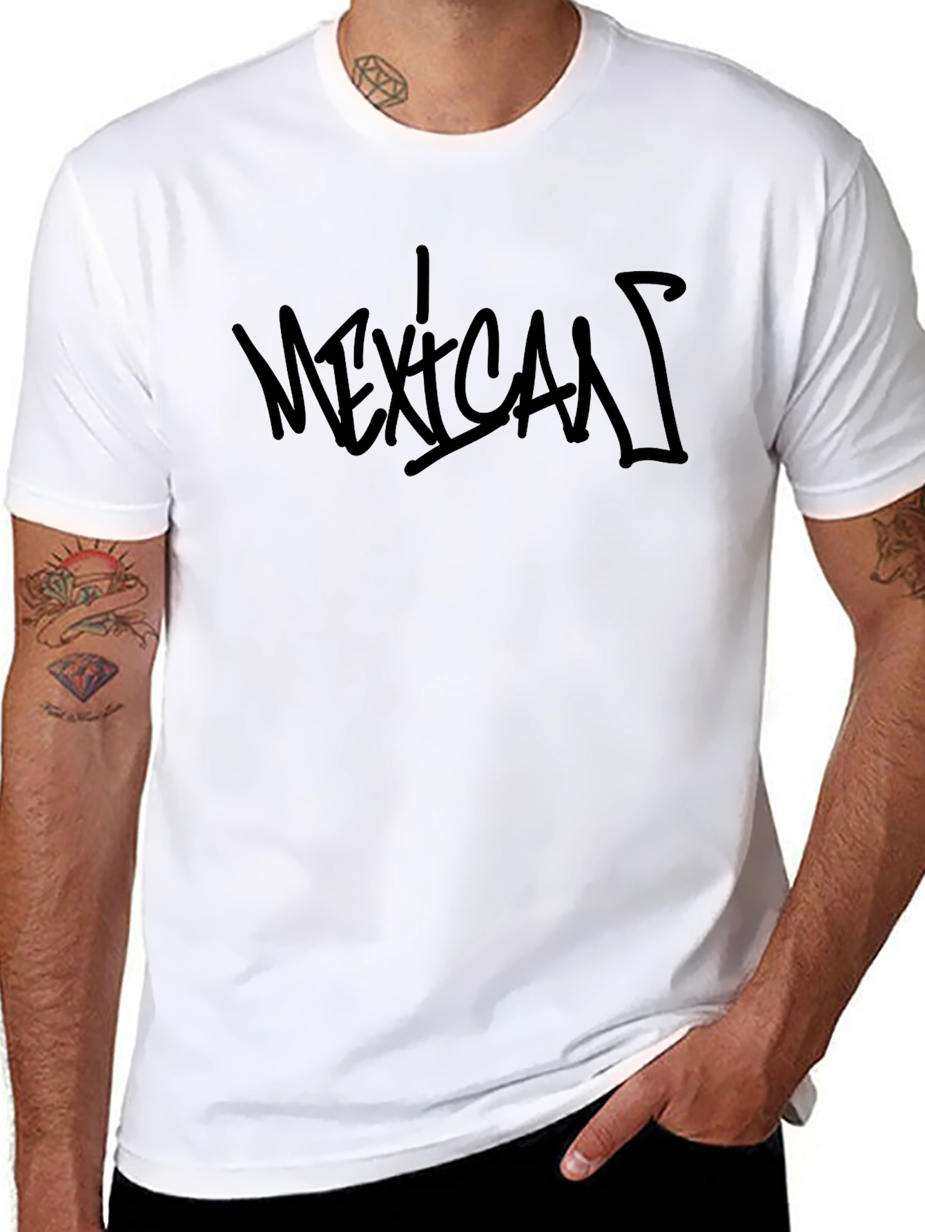 Playera Negra Mexican - Estilo Urbano