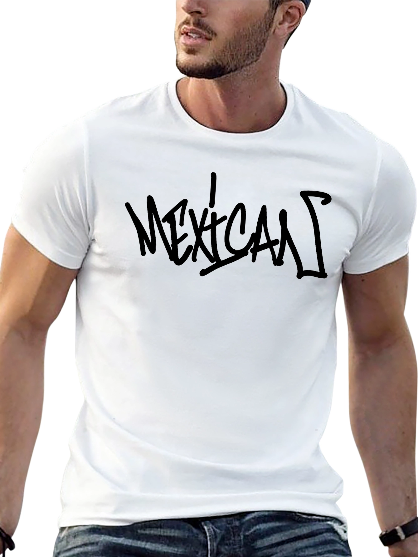 Playera Negra Mexican - Estilo Urbano