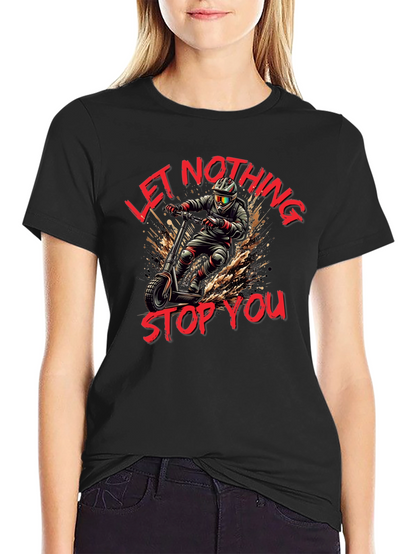 Camiseta Negra con Diseño de Scooter Extremo