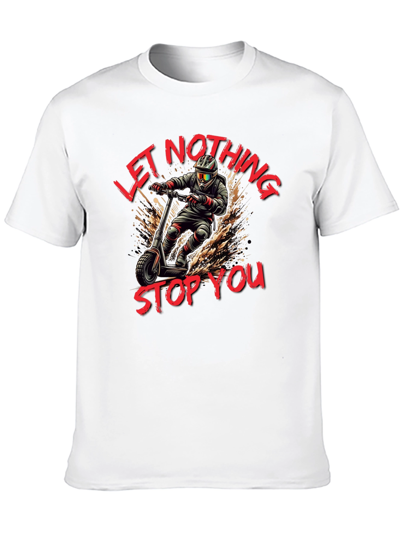 Camiseta Negra con Diseño de Scooter Extremo