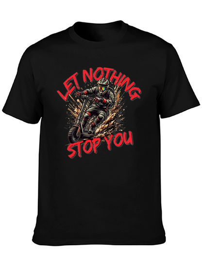Camiseta Negra con Diseño de Scooter Extremo