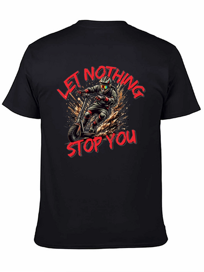 Camiseta Negra con Diseño de Scooter Extremo