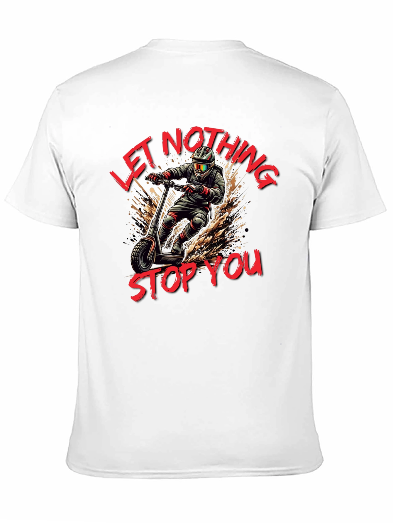 Camiseta Negra con Diseño de Scooter Extremo