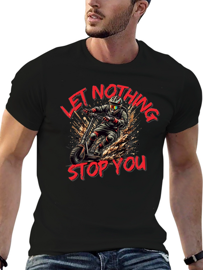 Camiseta Negra con Diseño de Scooter Extremo