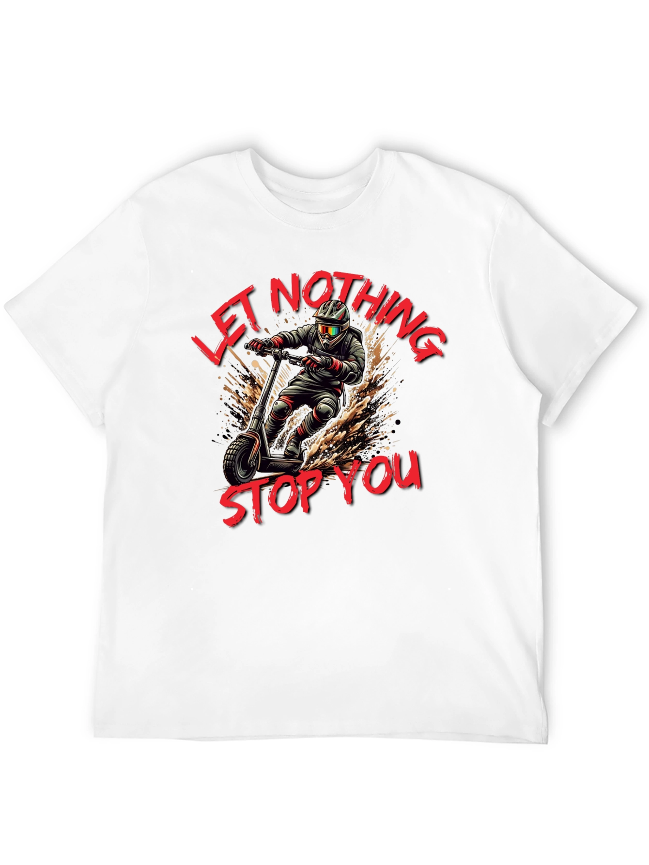 Camiseta Negra con Diseño de Scooter Extremo