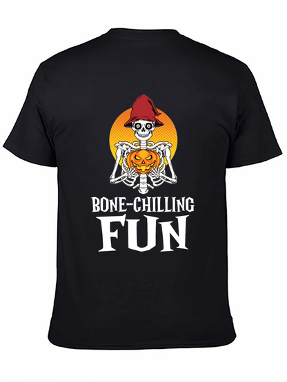 Camiseta Halloween Esqueleto con Calabaza