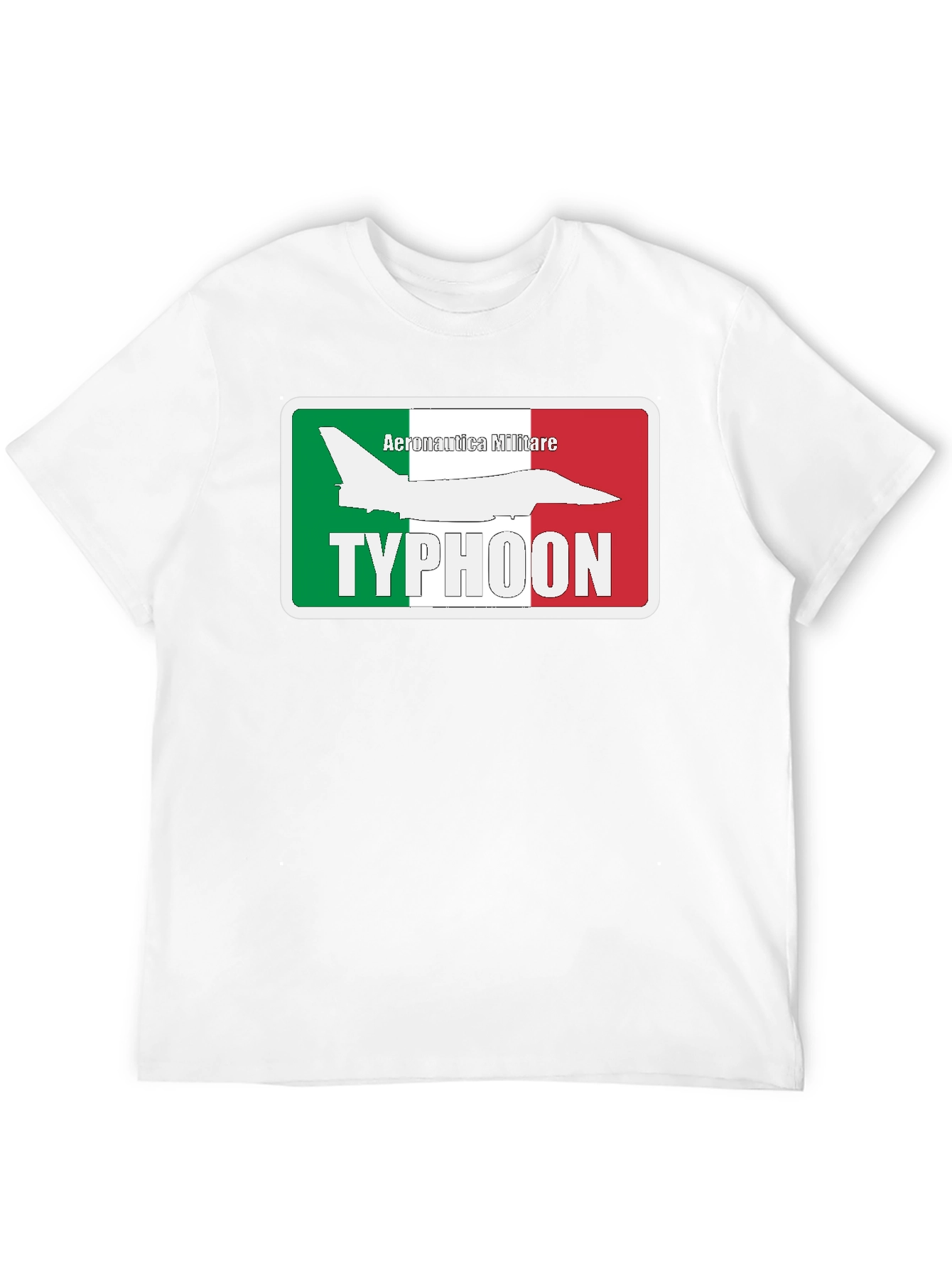 Camiseta Negra Temática Aeronáutica Militar Italiana Typhoon