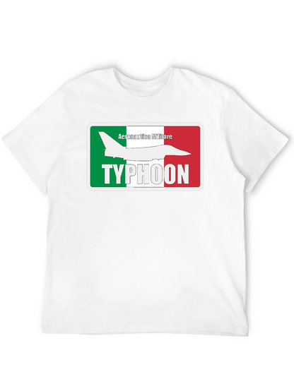Camiseta Negra Temática Aeronáutica Militar Italiana Typhoon