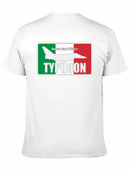 Camiseta Negra Temática Aeronáutica Militar Italiana Typhoon