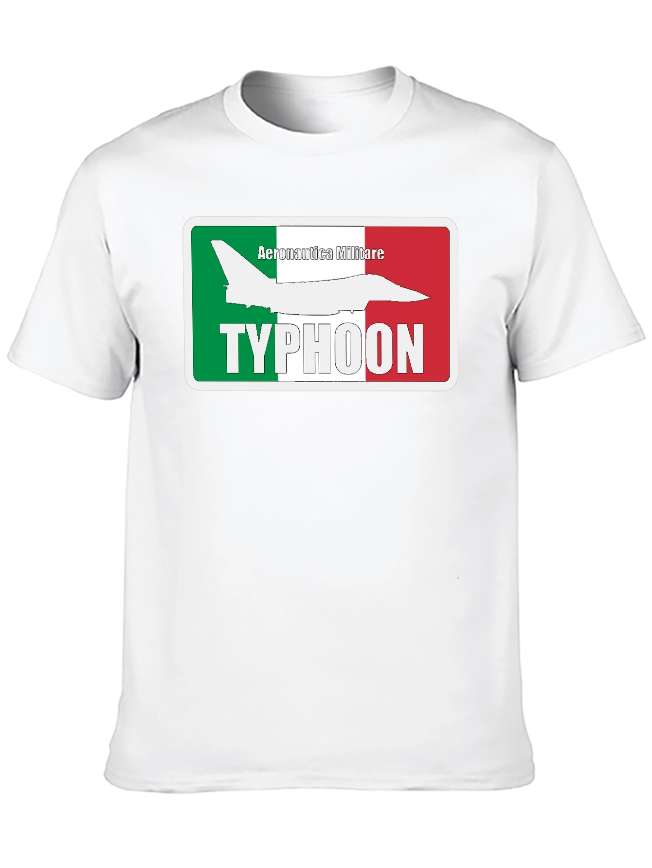 Camiseta Negra Temática Aeronáutica Militar Italiana Typhoon