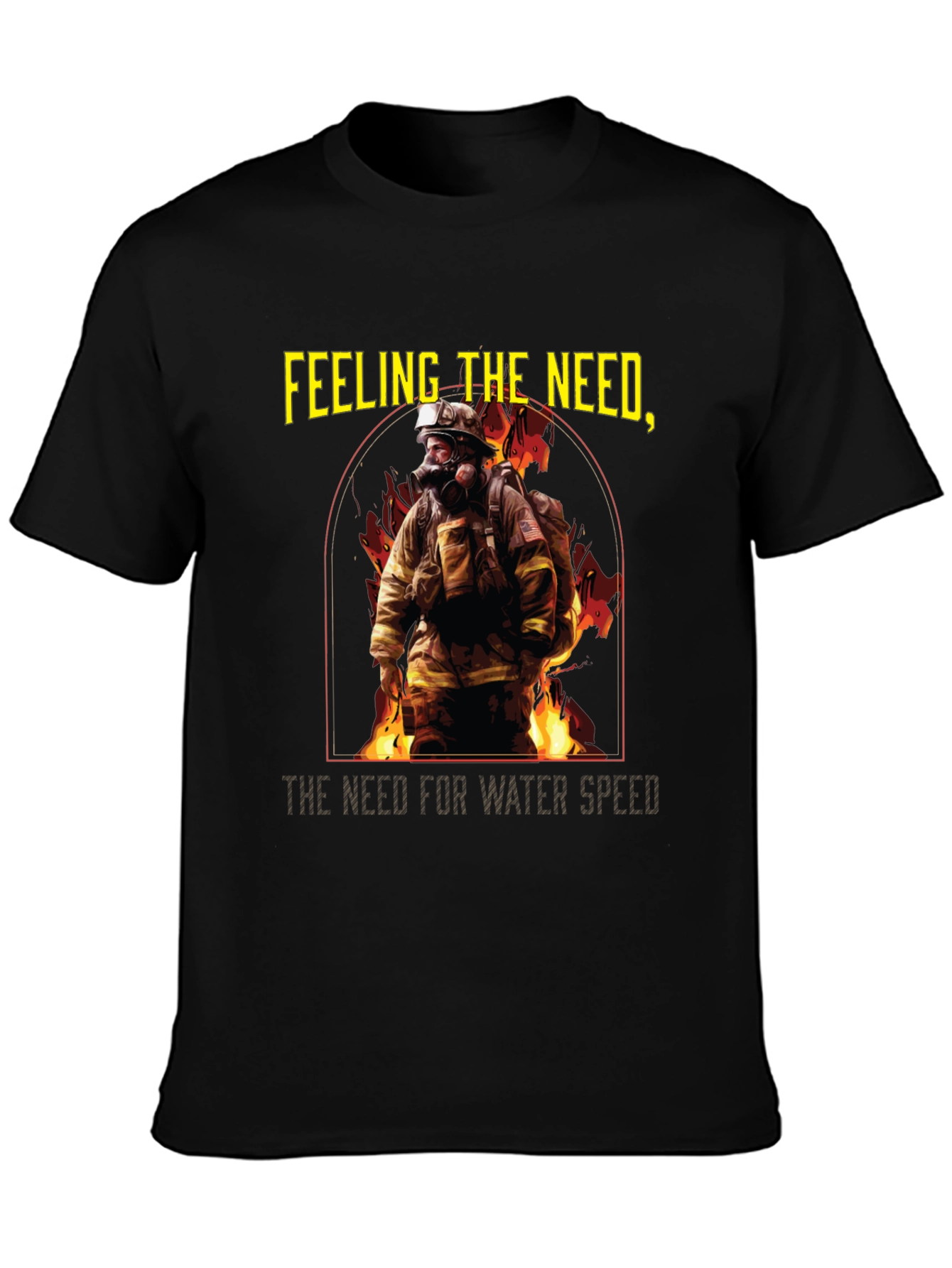 Camiseta Negra Bombero: Necesidad de Velocidad