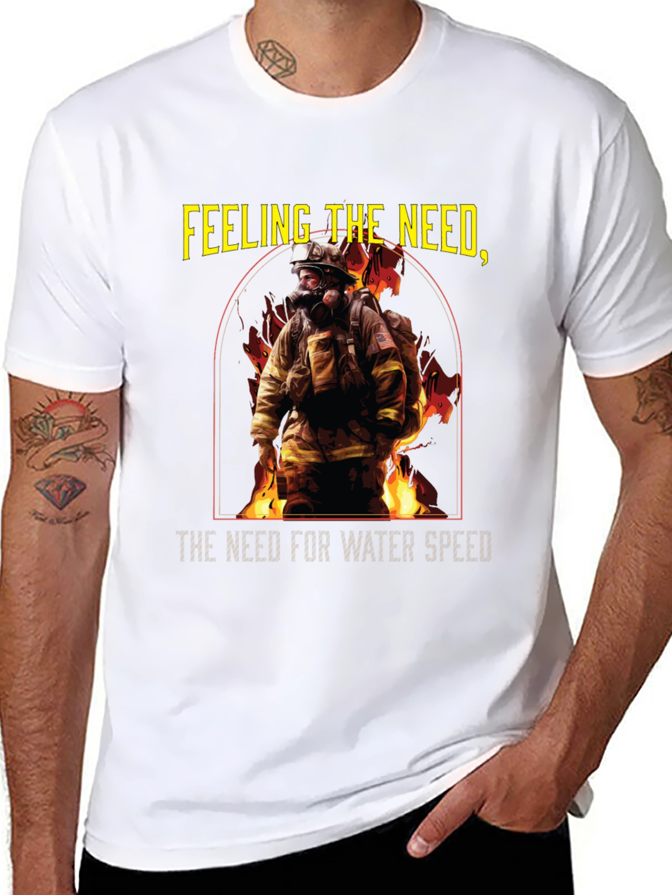 Camiseta Negra Bombero: Necesidad de Velocidad
