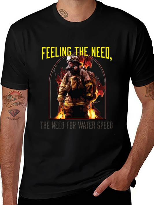 Camiseta Negra Bombero: Necesidad de Velocidad