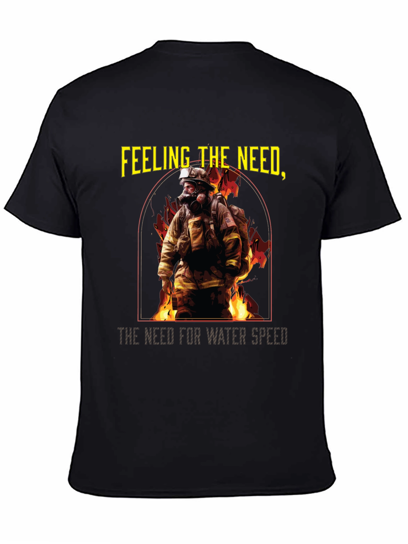 Camiseta Negra Bombero: Necesidad de Velocidad