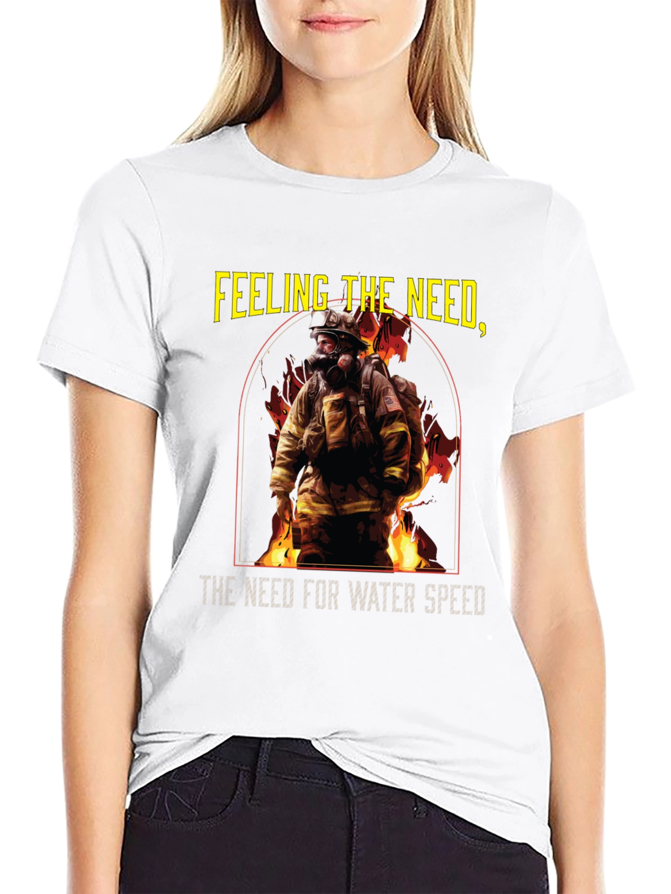 Camiseta Negra Bombero: Necesidad de Velocidad