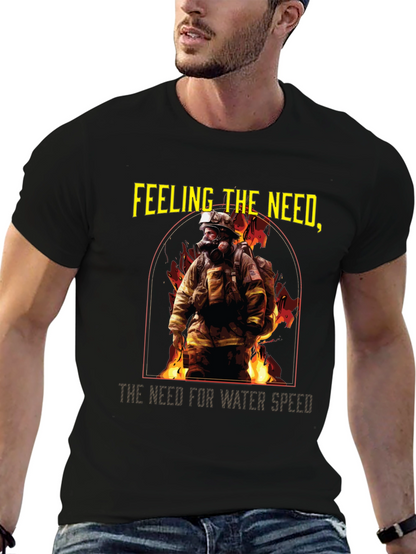 Camiseta Negra Bombero: Necesidad de Velocidad