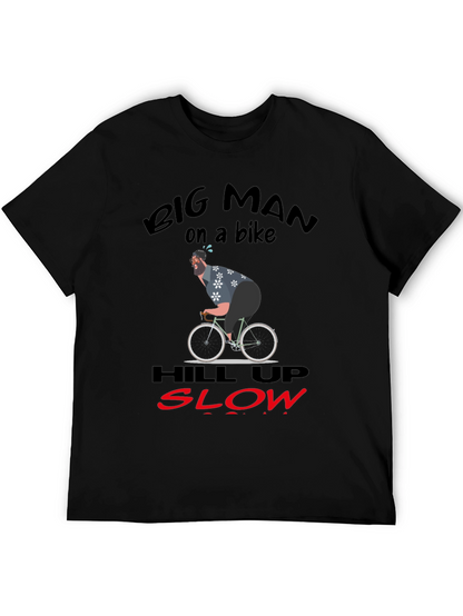 Camiseta Hombre: Ciclismo Divertido Big Man on a Bike