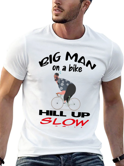 Camiseta Hombre: Ciclismo Divertido Big Man on a Bike