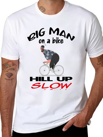 Camiseta Hombre: Ciclismo Divertido Big Man on a Bike