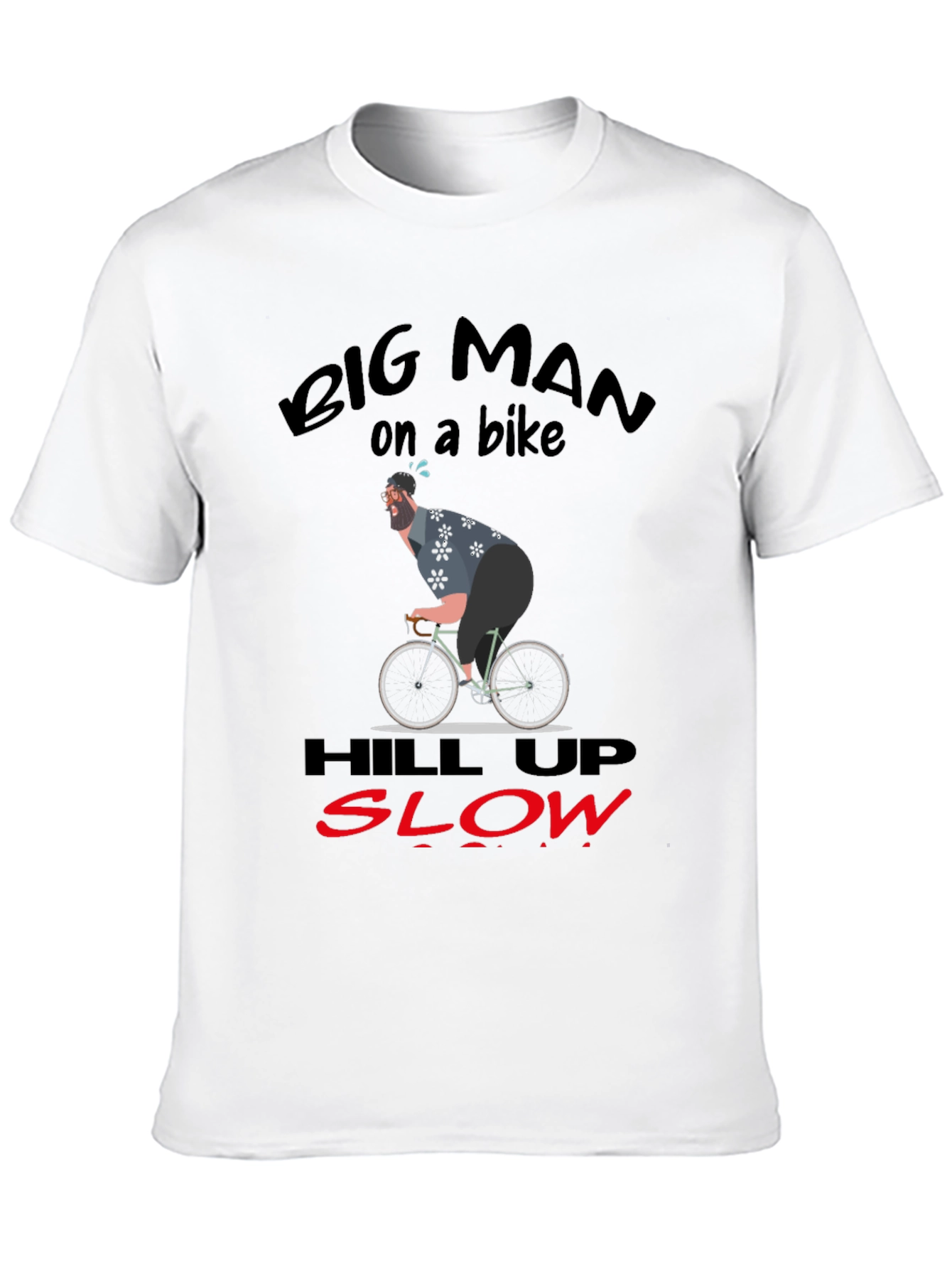 Camiseta Hombre: Ciclismo Divertido Big Man on a Bike