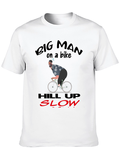 Camiseta Hombre: Ciclismo Divertido Big Man on a Bike