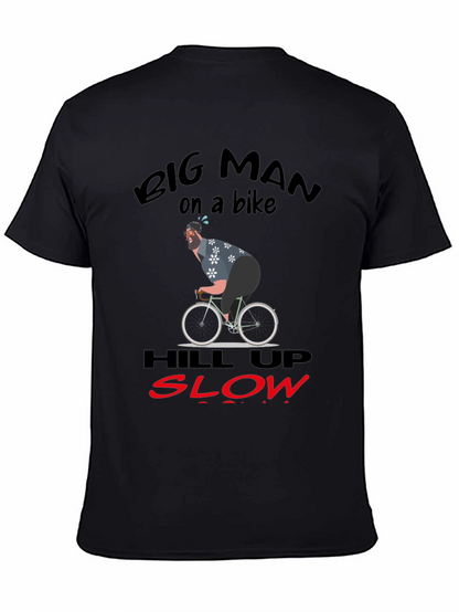 Camiseta Hombre: Ciclismo Divertido Big Man on a Bike