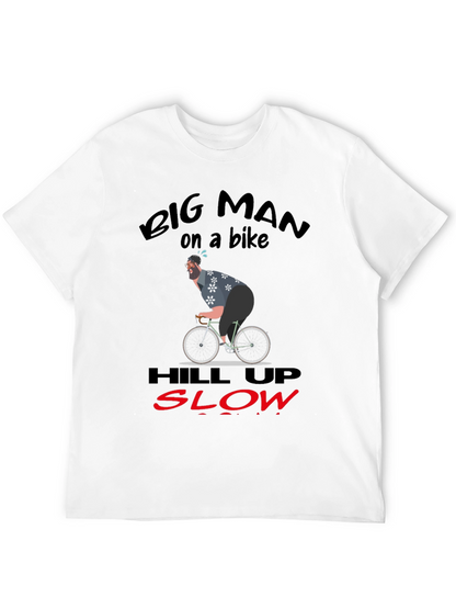 Camiseta Hombre: Ciclismo Divertido Big Man on a Bike