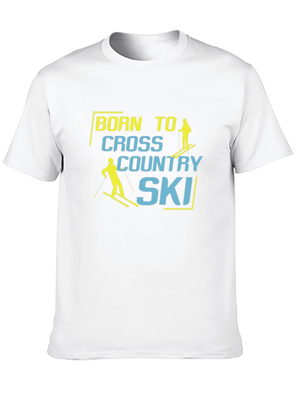 Camiseta Negra Born to Cross Country Ski