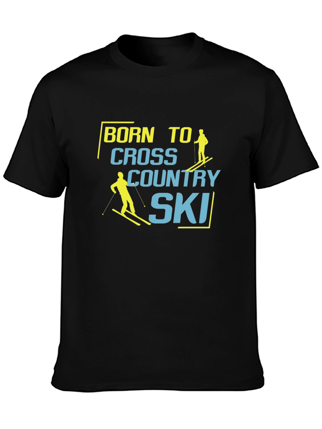 Camiseta Negra Born to Cross Country Ski