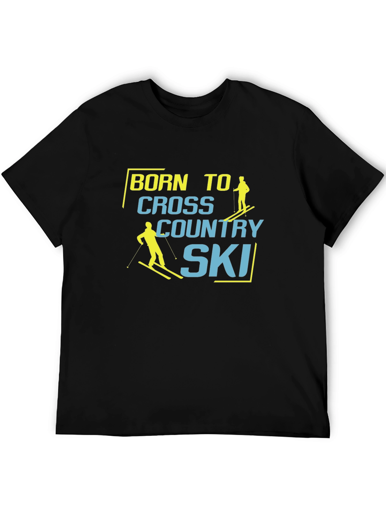 Camiseta Negra Born to Cross Country Ski
