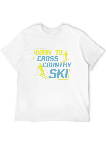 Camiseta Negra Born to Cross Country Ski