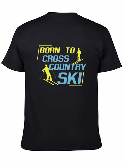 Camiseta Negra Born to Cross Country Ski