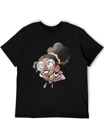 Camiseta Negra con Diseño de Chica Anime