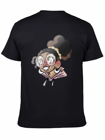 Camiseta Negra con Diseño de Chica Anime