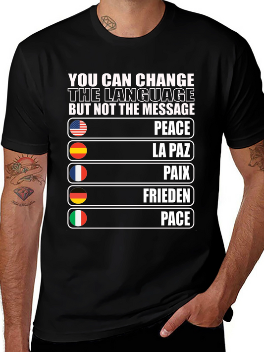 Camiseta Cambia el Idioma No el Mensaje - Paz Mundial