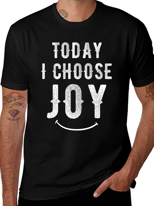 Camiseta Negra: Elige la Alegría Hoy - Diseño Inspirador