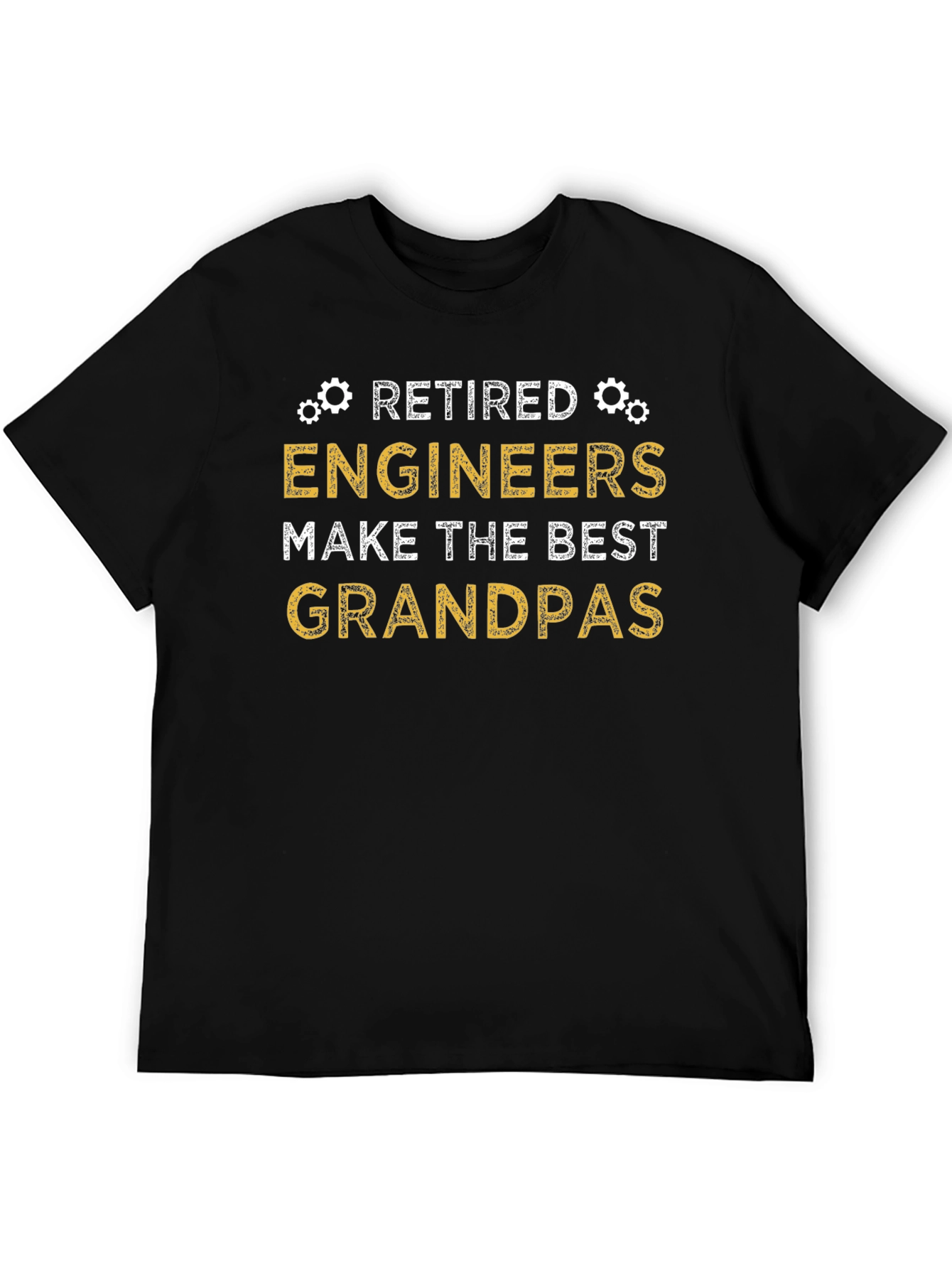 Camiseta Negra: Ingenieros Jubilados Mejores Abuelos