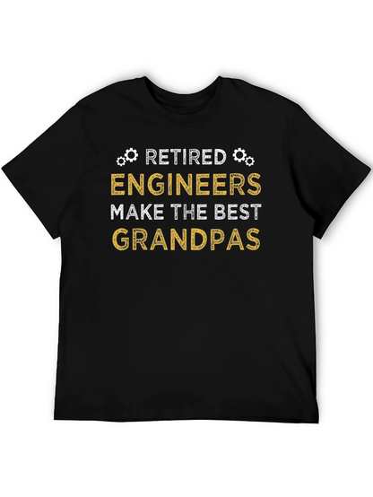 Camiseta Negra: Ingenieros Jubilados Mejores Abuelos