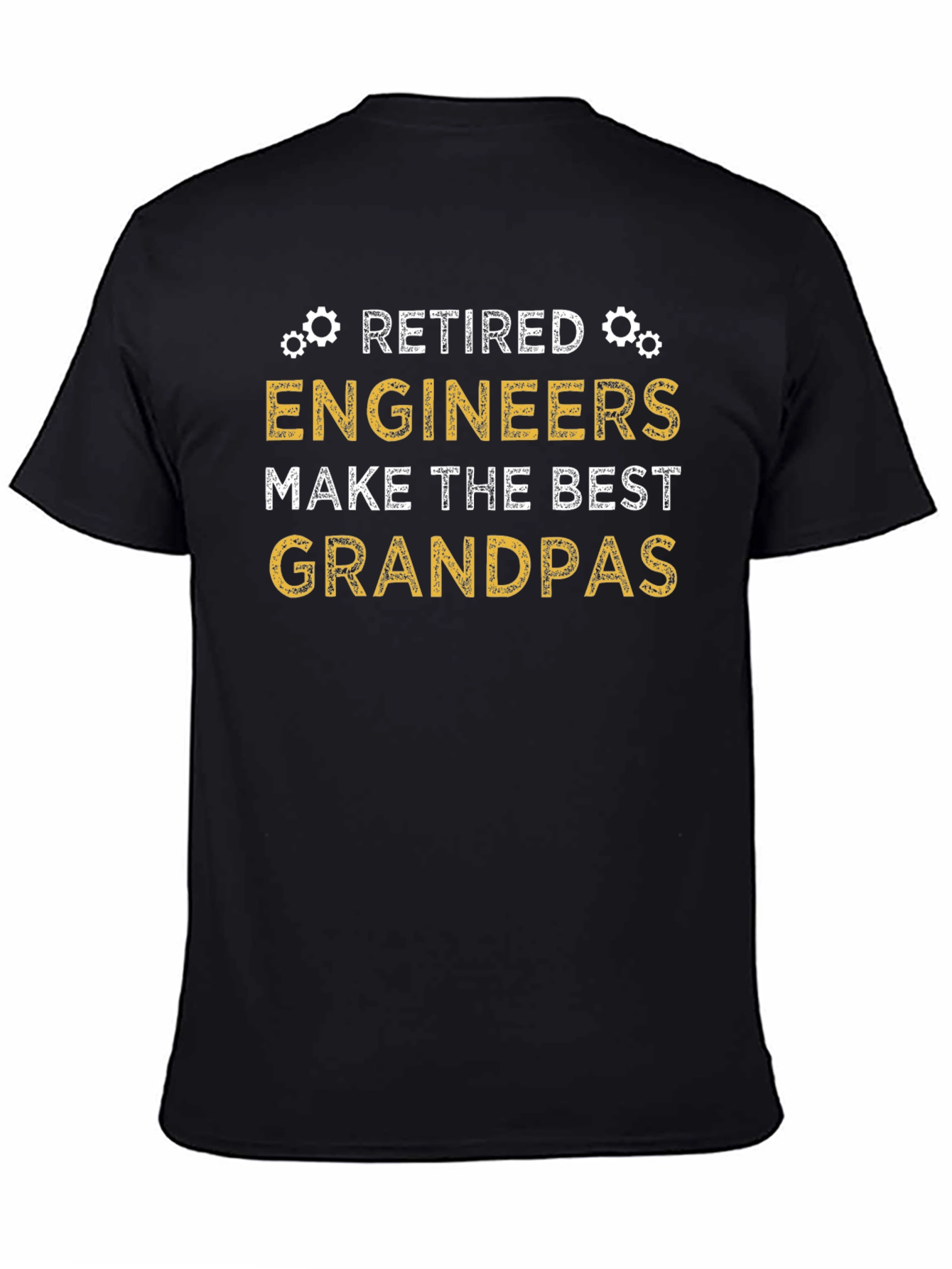 Camiseta Negra: Ingenieros Jubilados Mejores Abuelos