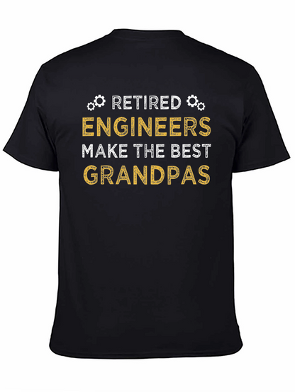 Camiseta Negra: Ingenieros Jubilados Mejores Abuelos