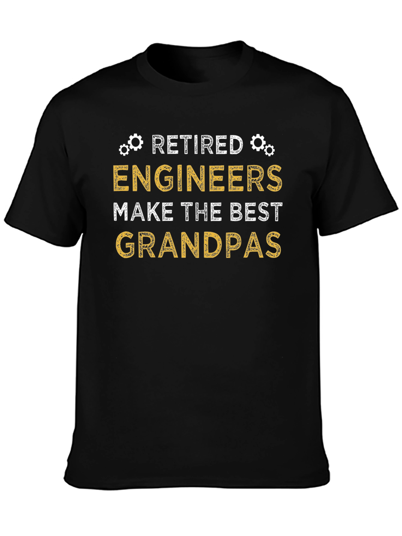 Camiseta Negra: Ingenieros Jubilados Mejores Abuelos
