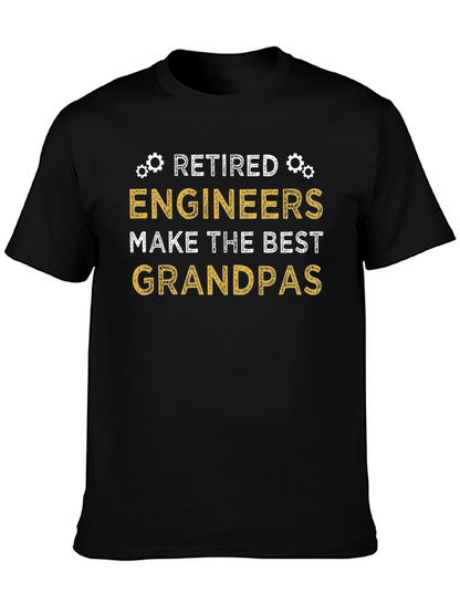 Camiseta Negra: Ingenieros Jubilados Mejores Abuelos