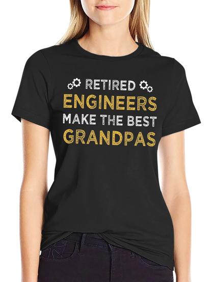 Camiseta Negra: Ingenieros Jubilados Mejores Abuelos