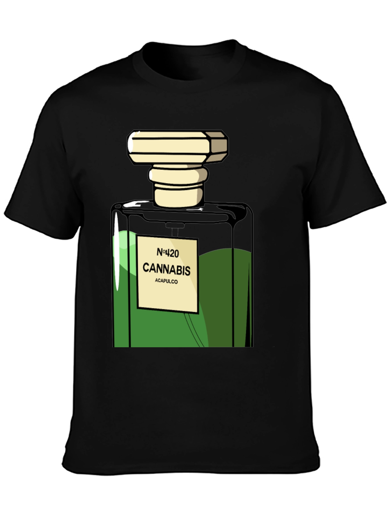 Camiseta Negra Cannabis N°420