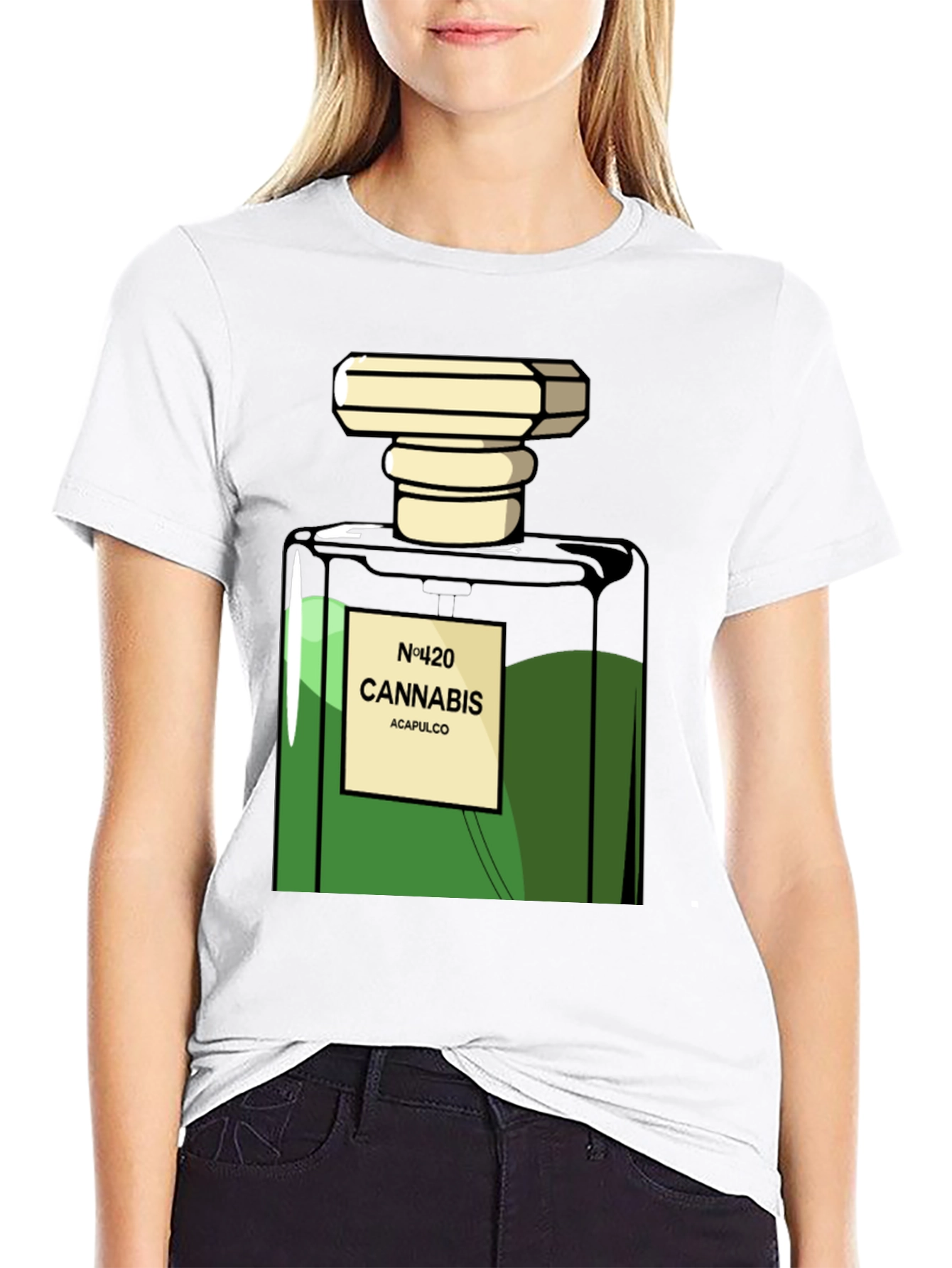 Camiseta Negra Cannabis N°420